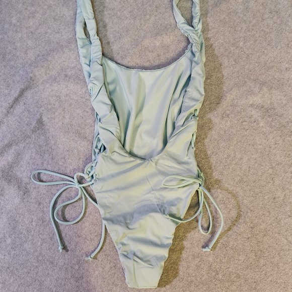 THE BIKINI LAB Lace Up High Piece Swimsuit - Size XS - NEW w/ TAGS - Picture 6 of 7